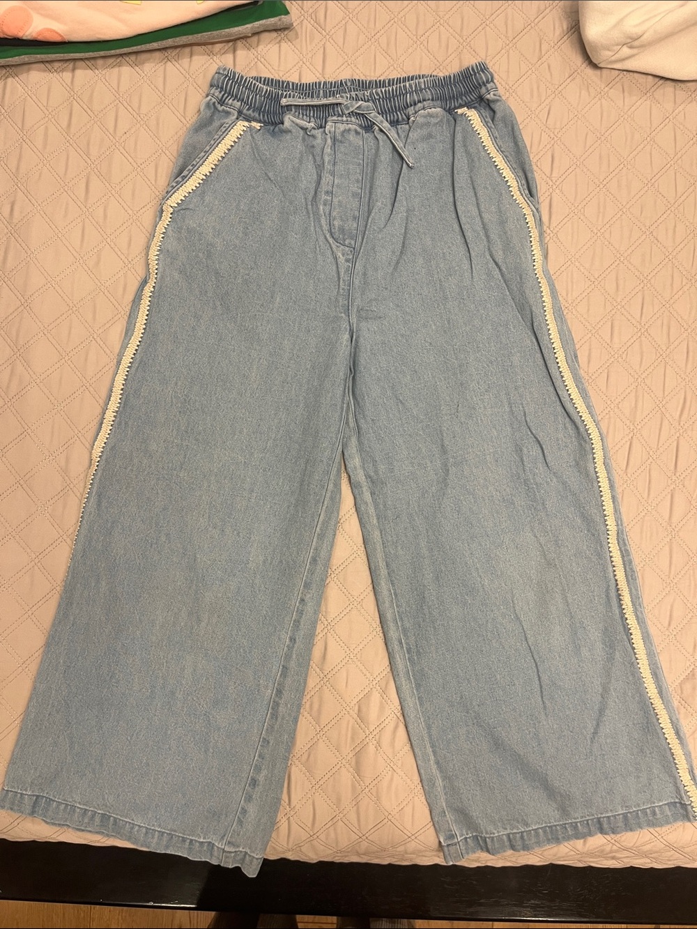 Reiss chambray pull-on trouser pants - girls size 9-10